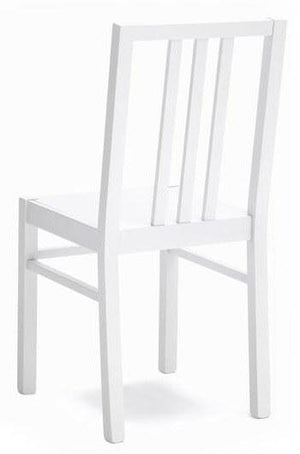 Set 4 Sedie 36,5x36,5x86,5 cm in Legno Laccato Bianco