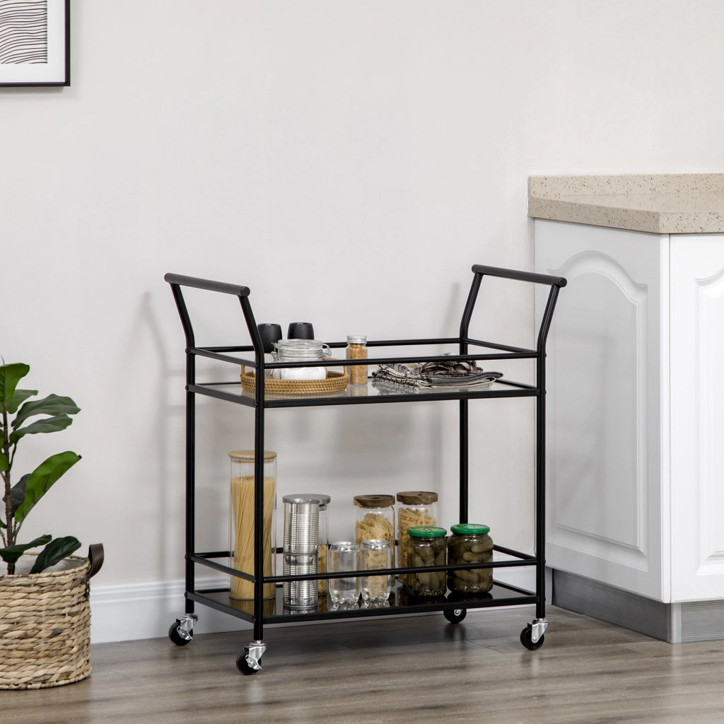 Carrello da cucina ¨C zephmum ¨C Nero, Metallo, 75x40x80 cm