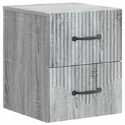 Mobiletto da notte a muro Grigio Sonoma 34,5 x 33 x 40 cm 898987