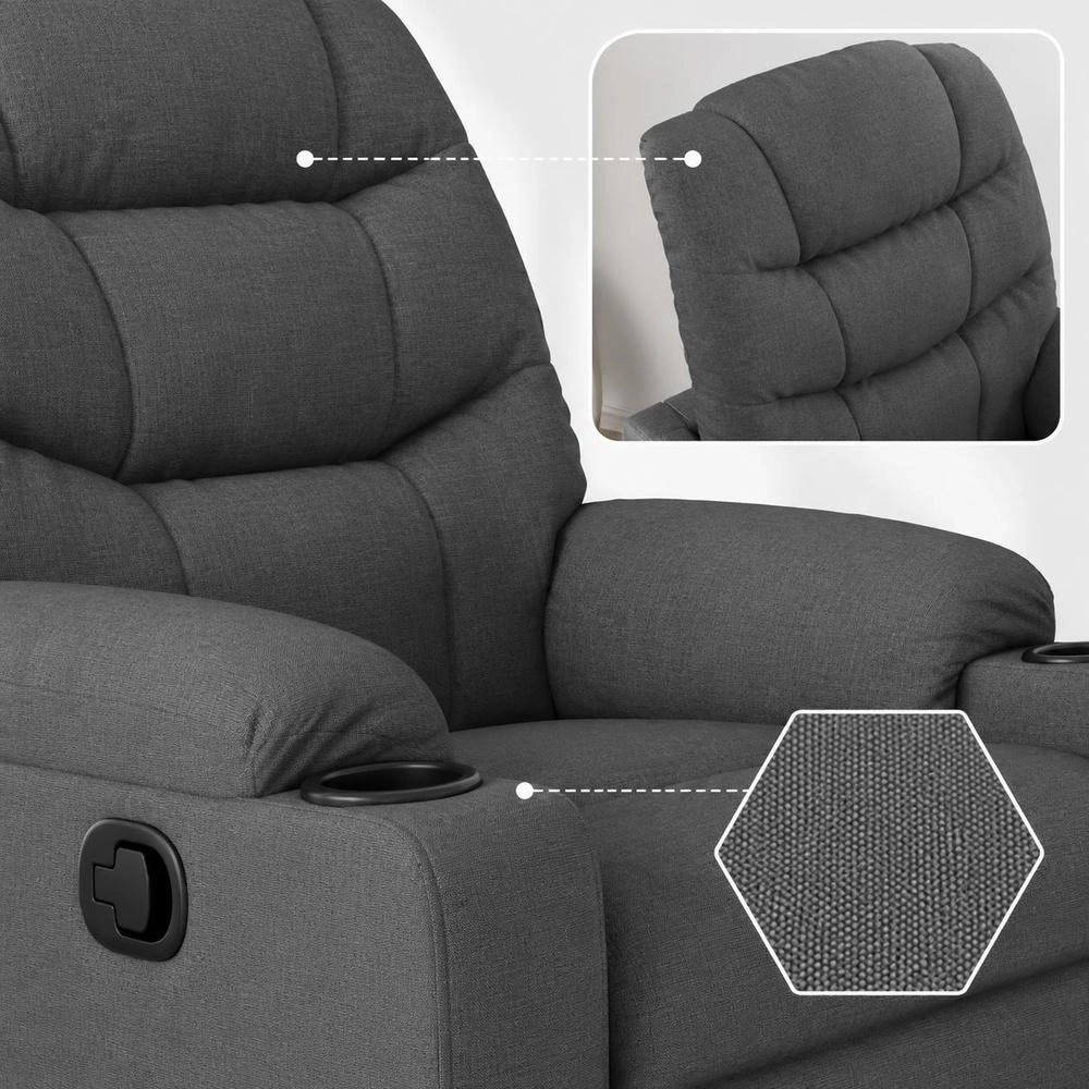 Massage Chair, Dark Grey Fabric