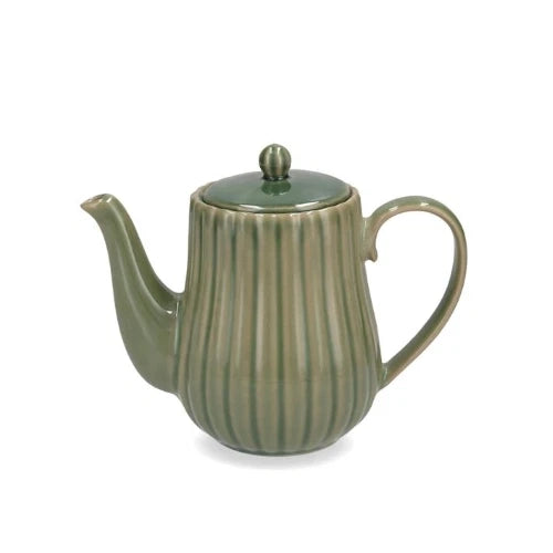 Teiera lotus in stoneware colore verde cc 740