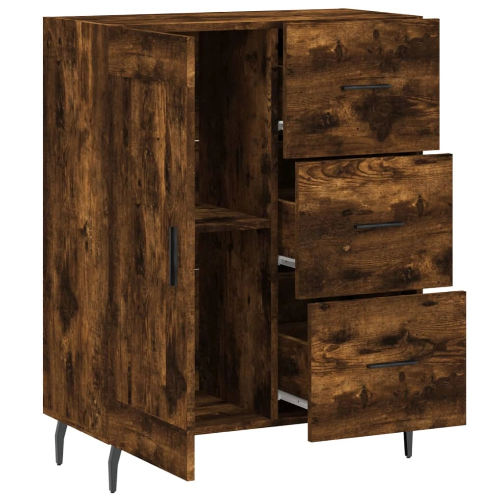 Buffet credenza cassettiera armadio mobile contenitore organizer per cucina soggiorno salotto 69,5 x 34 x 90 cm legno ingegnerizzato marrone 02_0031036
