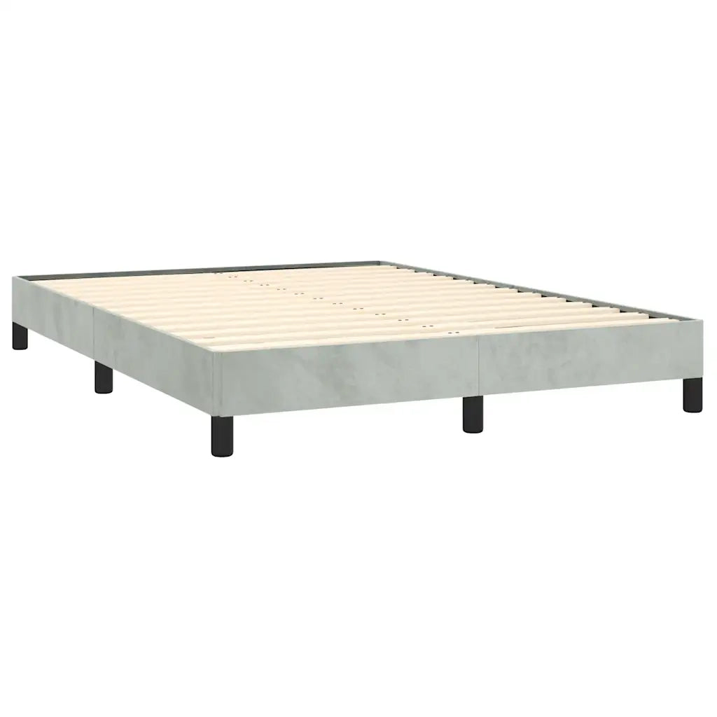 Struttura letto senza Materasso Grigio Chiaro 152x203 cm matrimoniale Velluto 347009