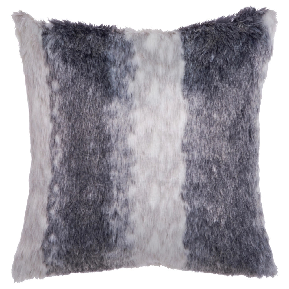 Set di 2 cuscini in acrilico grigio 45 x 45 cm boho tinta unita cerniera soggiorno camera da letto peloso