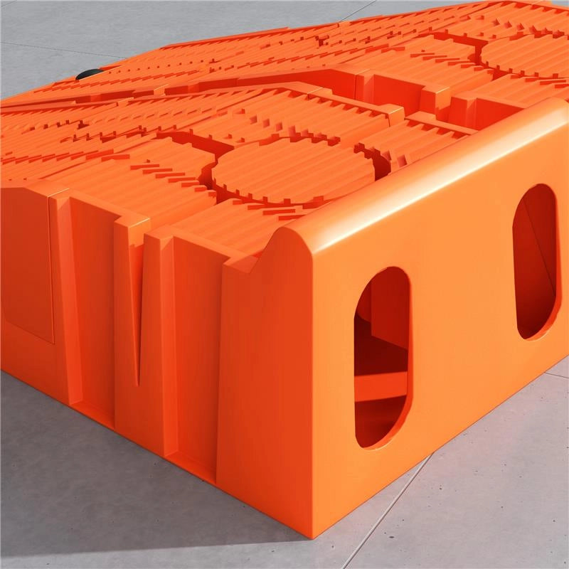SET 2 RAMPE PER AUTO IN PLASTICA CON CARICO MASSIMO 5 TONNELLATE 91X30X21 CM ARANCIONE