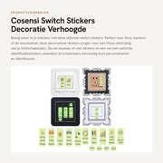 Etichette per Switch - Migliora la visibilità - Nero-Bianco - Facili da applicare - Adatto per uso domestico e ufficio - 4 pezzi