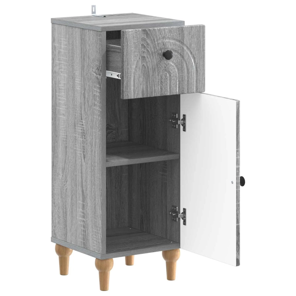 Mobiletto da Bagno ALKMAAR Sonoma grigio 30 x 31 x 80 cm 896171