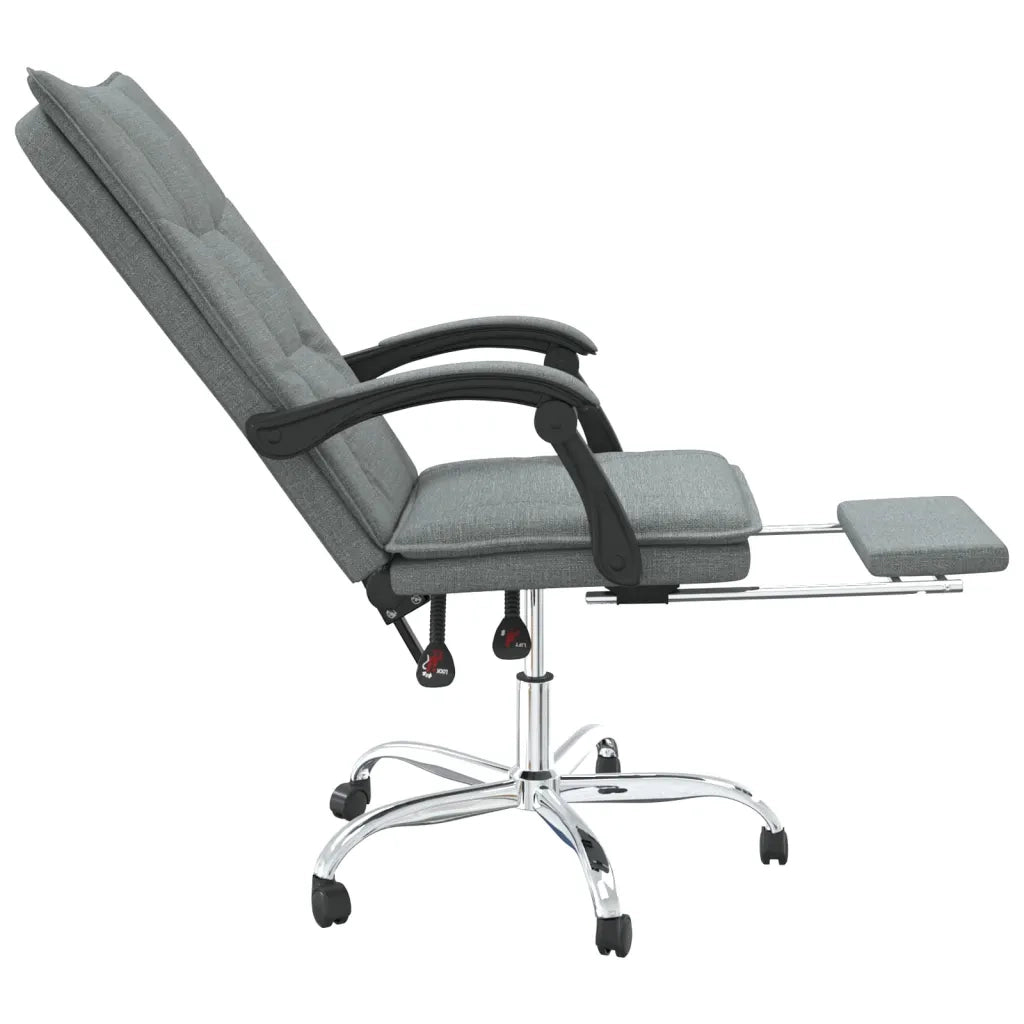 Sedia da Ufficio Reclinabile Grigio Scuro in Tessuto cod mxl 33489