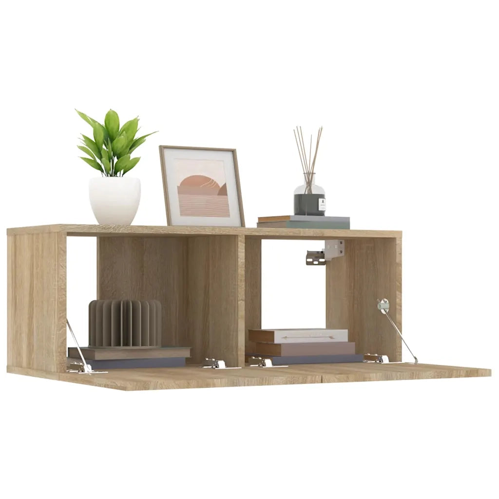 Mobili TV 2 pz Rovere Sonoma 80x30x30 cm in Legno Multistrato 804538