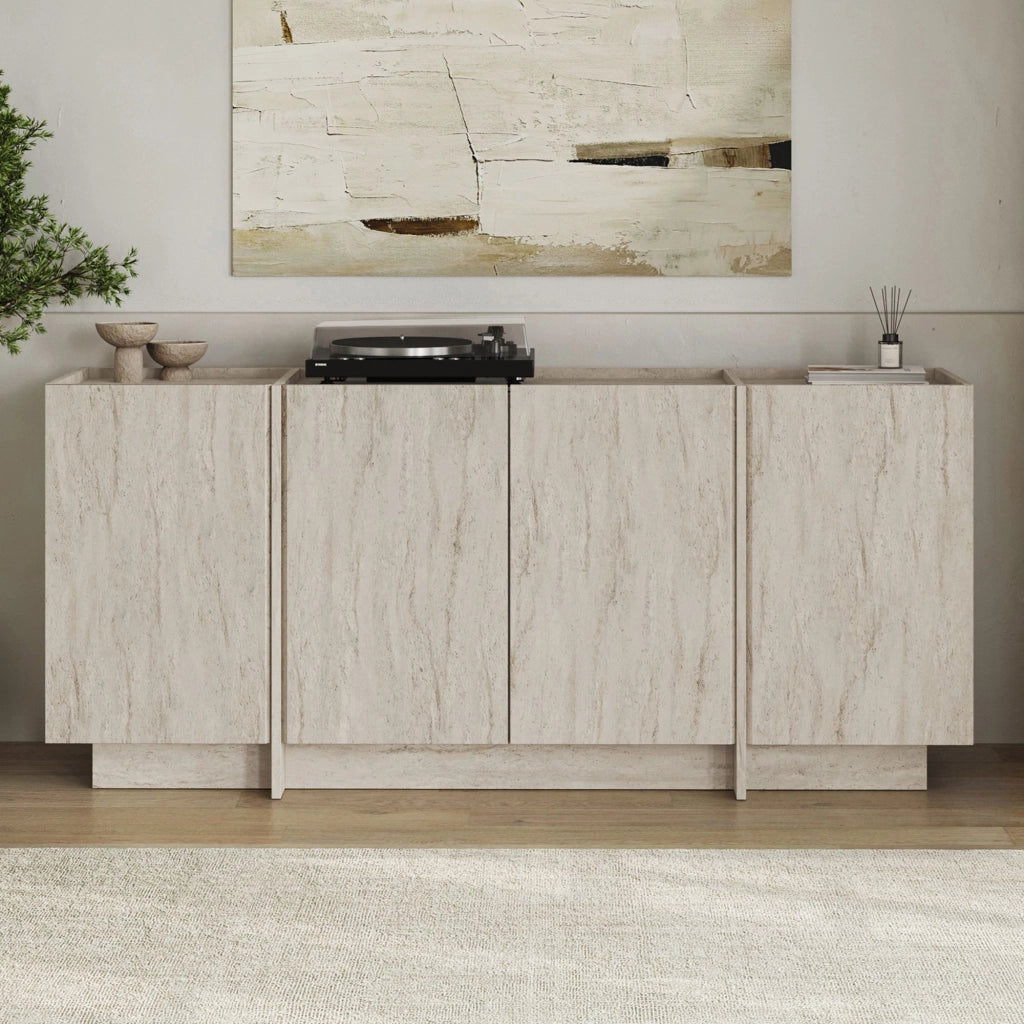 Credenza in legno "Dorma" - 180 x 45 x 80 cm - Travertino