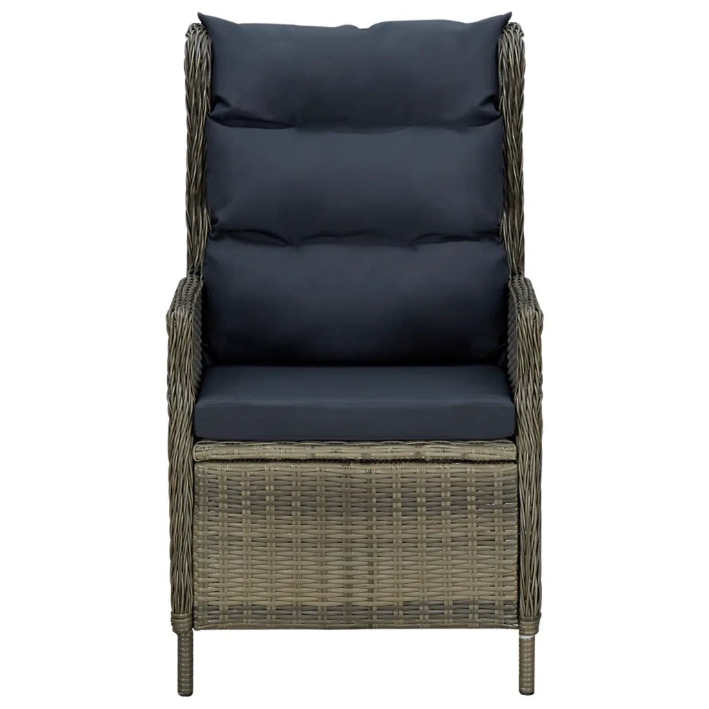 Set da Pranzo da Giardino 9 pz con Cuscini in Polyrattan Marrone cod mxl 40858