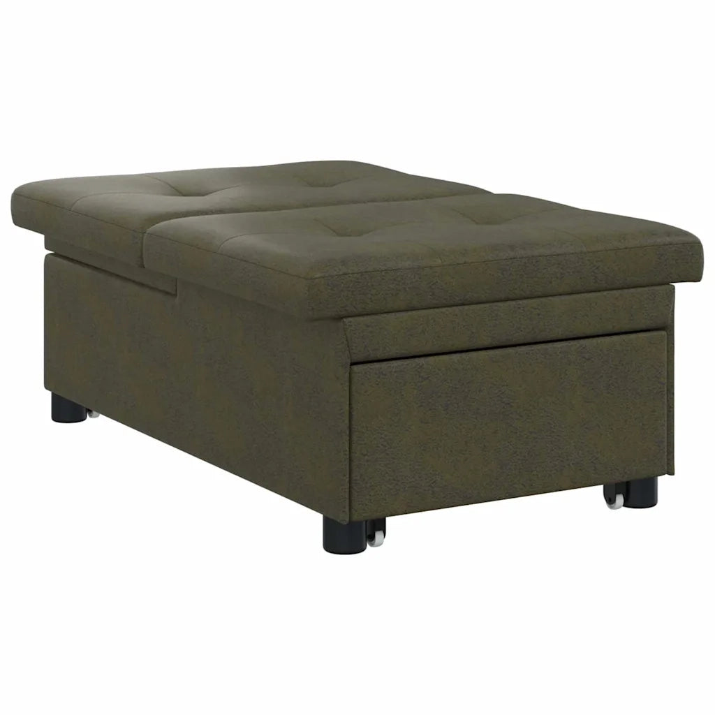 Divano letto Verde militare 194 x 67 x 82 cm Tessuto Huahua 42008606