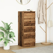 Credenza con Cassetti Legno Antico 37,5x35x99 cm in Truciolato