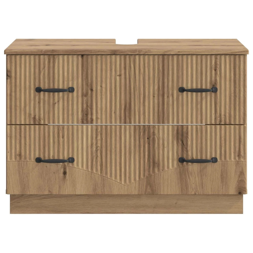 Armadio per Lavabo da Bagno HOORN Rovere Artigianale 897244