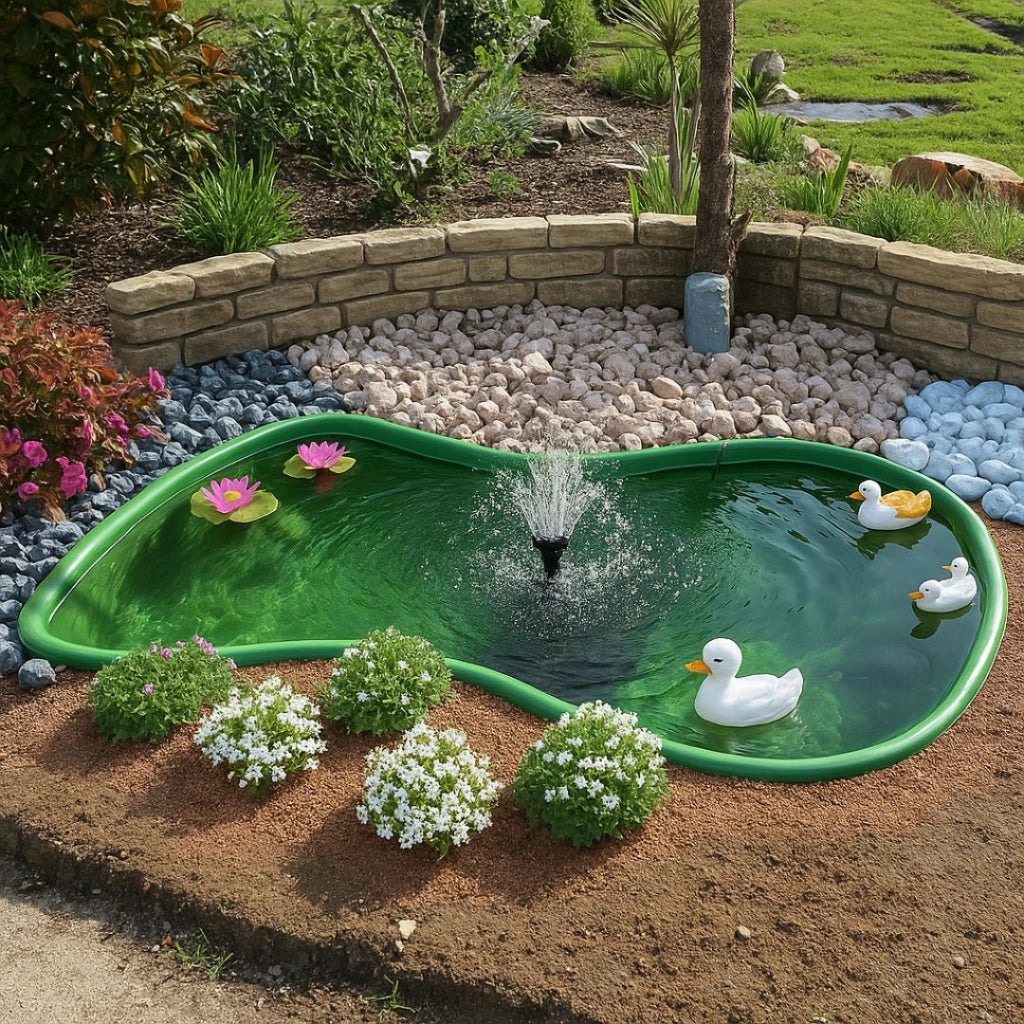Laghetto da giardino bolsena verde con pompa crystal uvc 9 watt