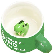 Moka Ceramica Personalizzata - Dinosauri - Divertente - Regalo per Uomo/Donna - Per Caffè/Tè - Moka per Caffè