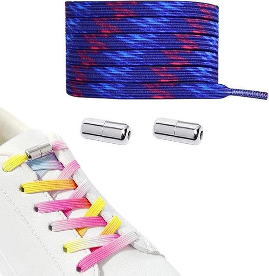 Viti elastiche senza nodi per adulti e bambini in diverse colori con chiusura metallica