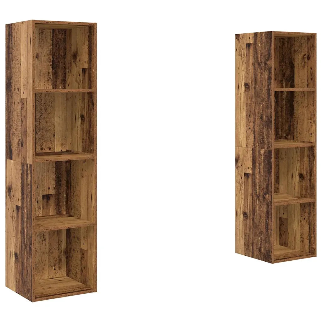 vidaXL Mobile TV 2 pcs Marrone 37 x 37 x 142.5 cm Legno multistrato