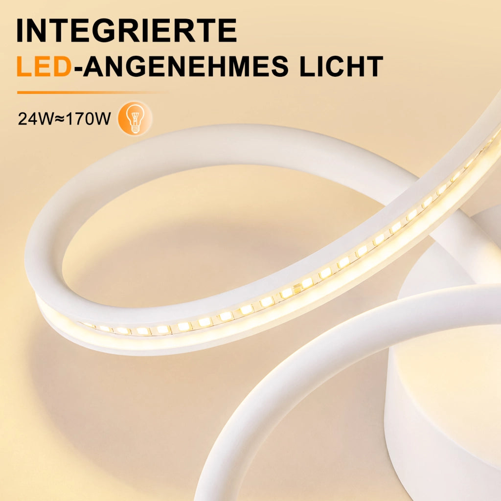 ZMH Lampada da Soffitto LED 24W 3000K Bianca Fiore Moderna in Metallo per Soggiorno Sala da Pranzo Camera Bambino