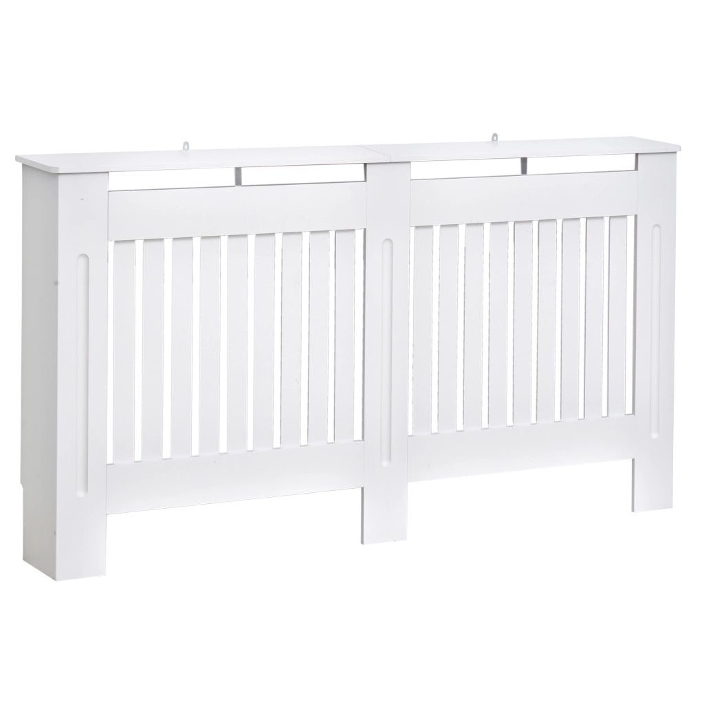 Copritermosifone a Doghe in MDF per Casa e Ufficio, 152x19x81 cm, Bianco