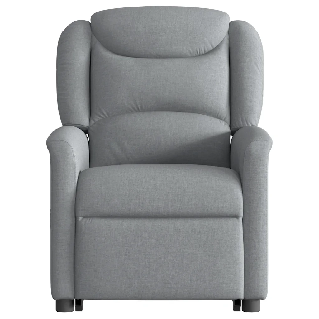 Divano Sedia-Poltrona Reclinante Alzapersona Elettrica Grigio Chiaro Tessuto 913104