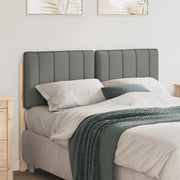 Testiera imbottita-Testiera con Cuscini-Testata Marrone e Grigio Chiaro 120 cm Pino massello 976883