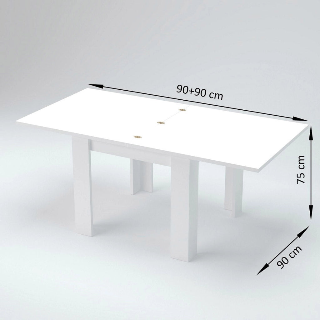 Tavolo Allungabile 90x90/180x75 cm Jesi Cemento Bronx