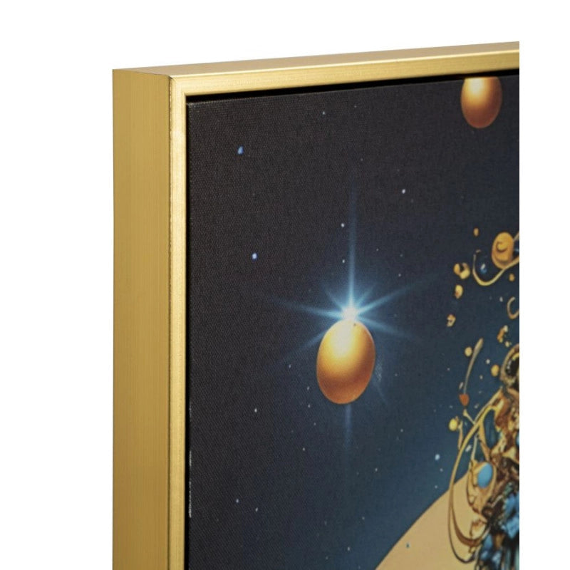 Stampa Con Led Su Tela Laccata Con Cornice Minerva -b- cm 60x3,5x90