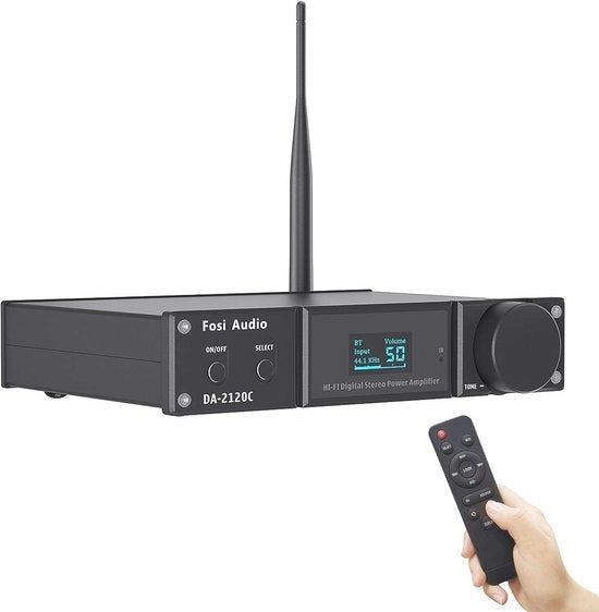 Amplificatore Bluetooth 120W x2 Stereo Hi-Fi 2.1 Canali Streaming Senza Fili AptX