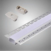 Trade Shop - Profilo Ad Incasso A Scomparsa Alluminio 2 Mt Copertura Opaca Strip Led Al-12 -