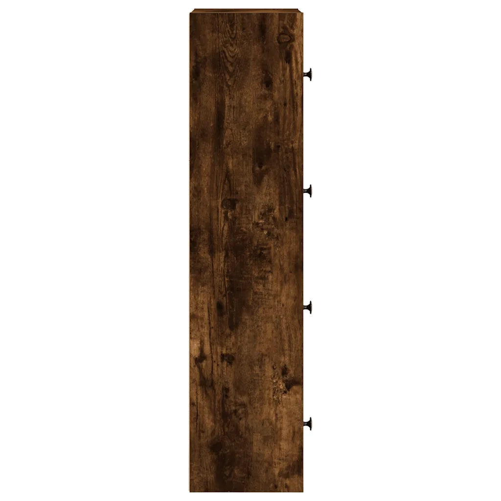Libreria Rovere Fumo 40x24x102 cm in Legno Multistrato 860377