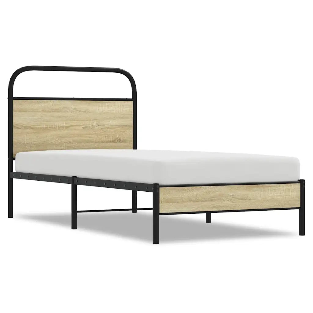 vidaXL Giroletto senza Materasso Rovere Sonoma 75x190 cm in Truciolato