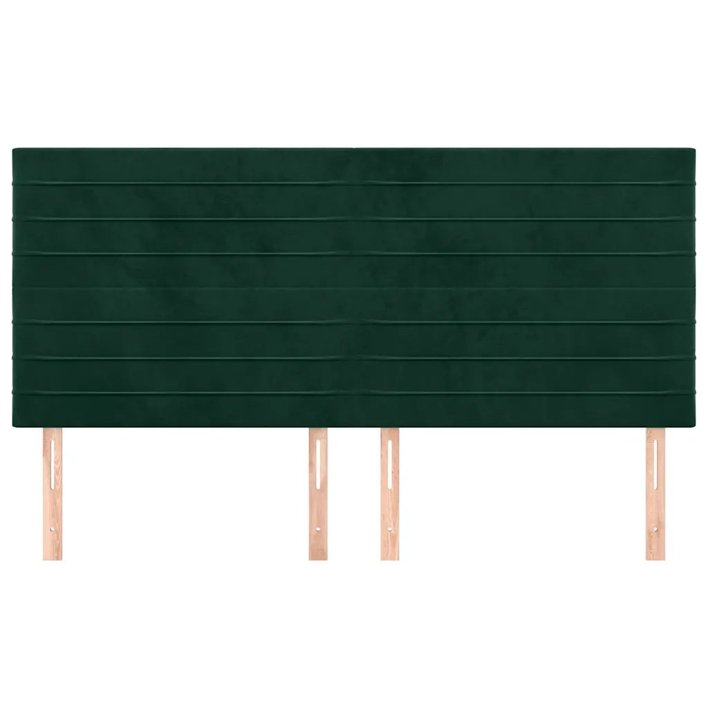 Testiera Verde Scuro 160x5x118/128 cm Velluto 3116529