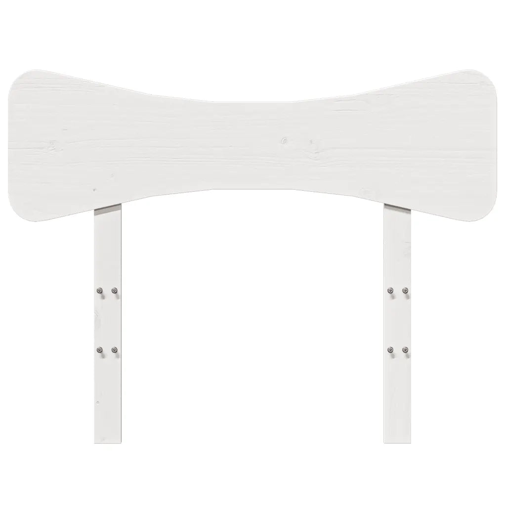 Testiera Bianca 100 cm in Legno Massello di Pino 844790
