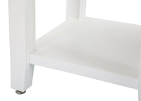 Comodino Shine 45x54x40 cm in Legno MDF e Metallo Bianco