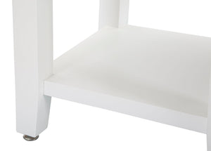 Comodino Shine 45x54x40 cm in Legno MDF e Metallo Bianco