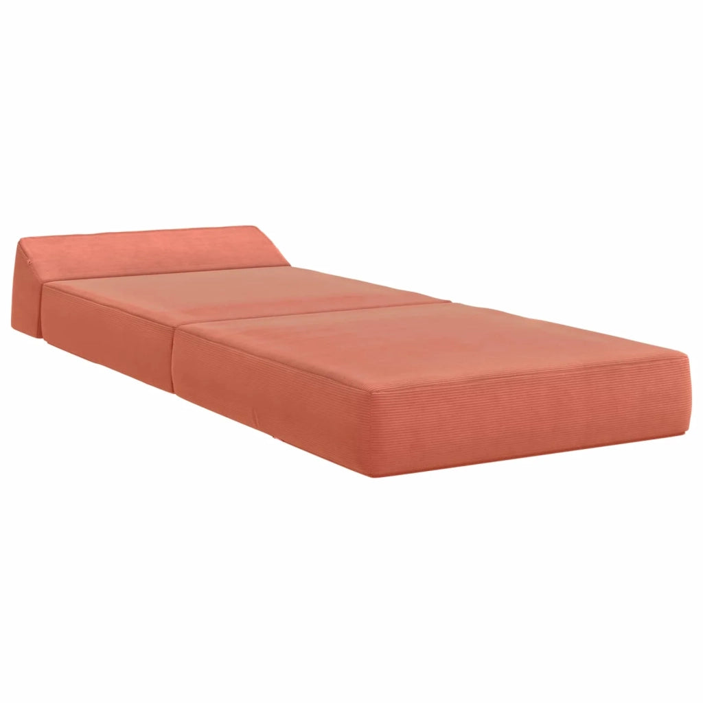 Divano Letto Pieghevole Rosso Arancio 60 x 70 x 41 cm Tessuto