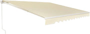 Tenda da Sole per Esterno Avvolgibile 3 x 2,5 M, Tenda da Sole a Bracci Estensibili con Telaio in Alluminio, Tettuccio Resistente al Sole e Impermeabile e Manovella (3 x 2,5 M, Beige)