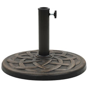 Base per Parasole-Base per ombrellone Rotonda in Poliresina 19 kg Bronzo