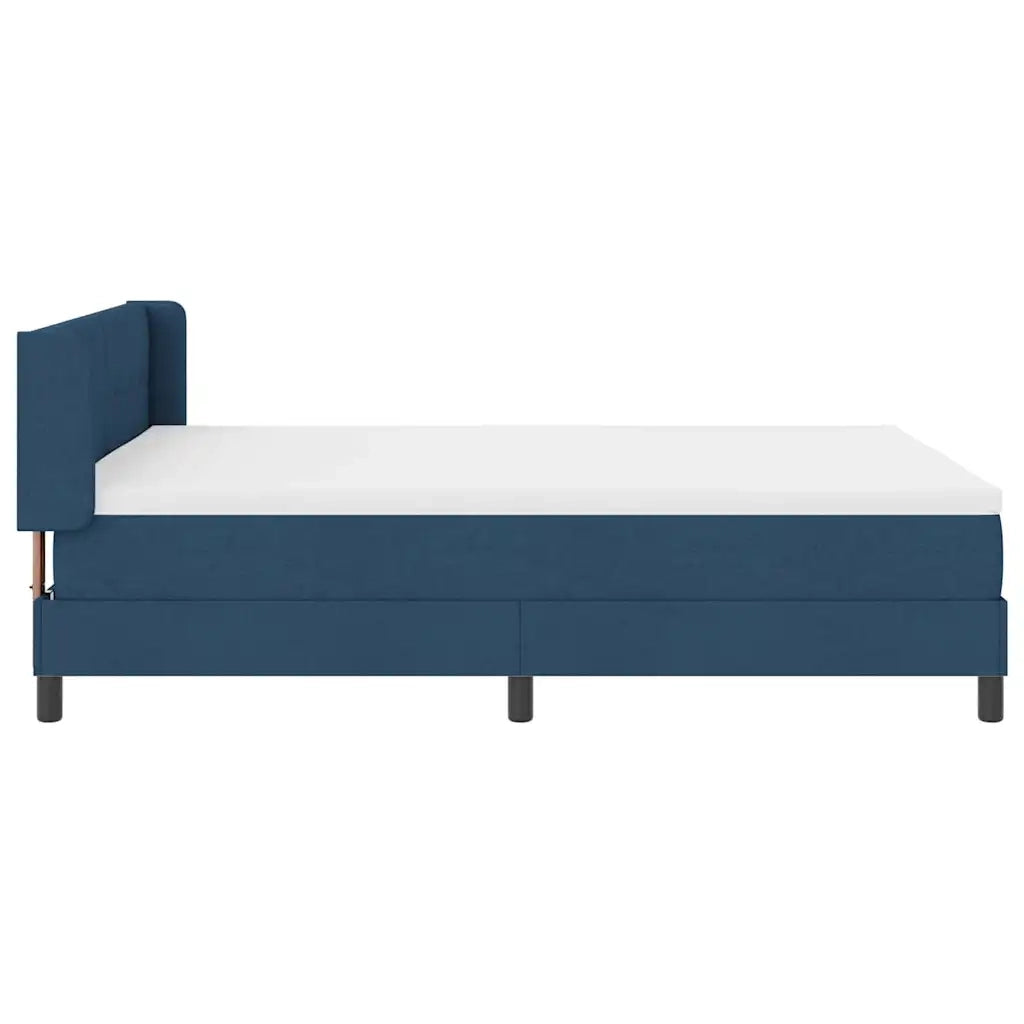 Letto a molle con cuscino con testiera Blu 190 x 140 cm Tessuto 3341103