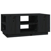 Tavolino da salotto | Tavolino da caff¨¨ | Tavolino da Soggiorno Nero 90x49x40,5 cm Legno Massello di Pino