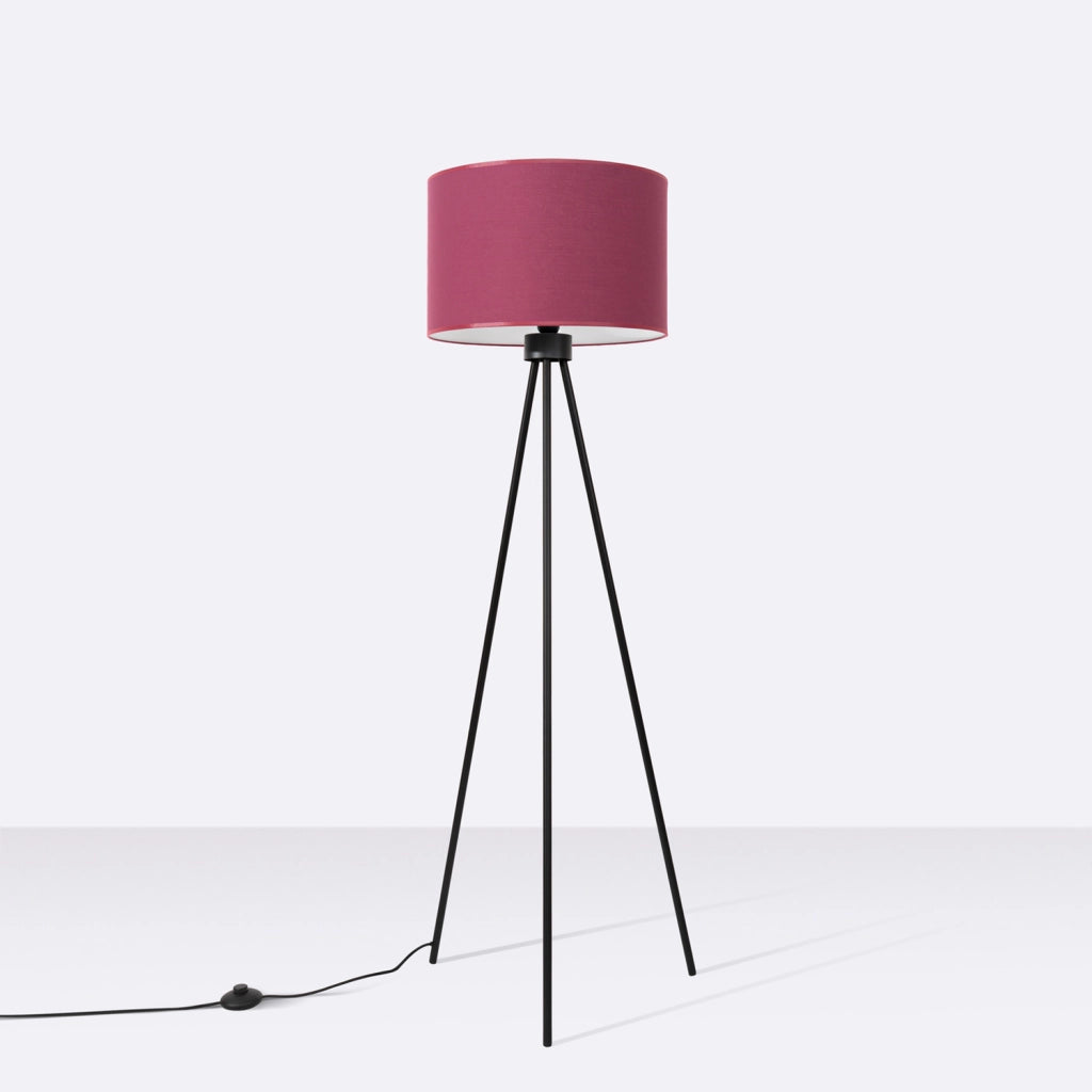 Lampada da terra PURELA treppiede bordeaux E27 15W Pure Lume