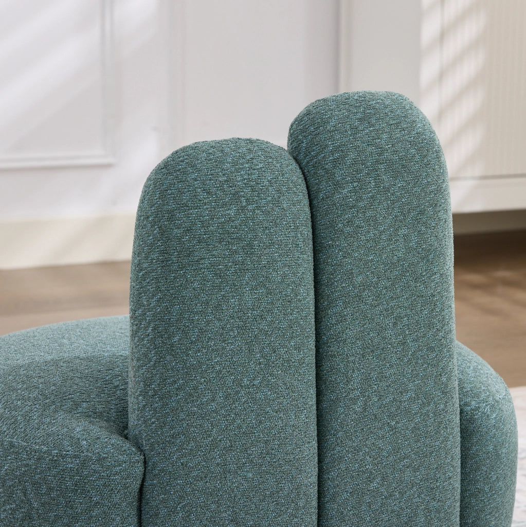 POUF A Forma di Coniglio Imbottito Verde in Tessuto, 6,2 kg