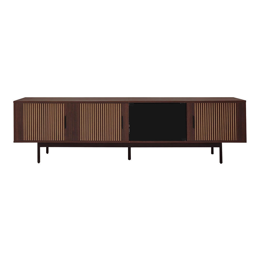 Mobile TV LED - Xylo - Texture scolpita con vetro temperato