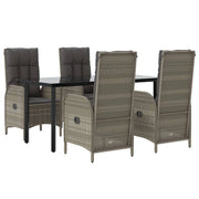 Set da pranzo da giardino nero e grigio da 5 pezzi con cuscini 02_0014854