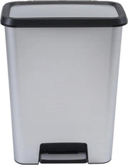 Pulitore di pavimento con coperchio e pedale a pedale - 50 litri contenitore di raccolta rifiuti in plastica per interni moderni