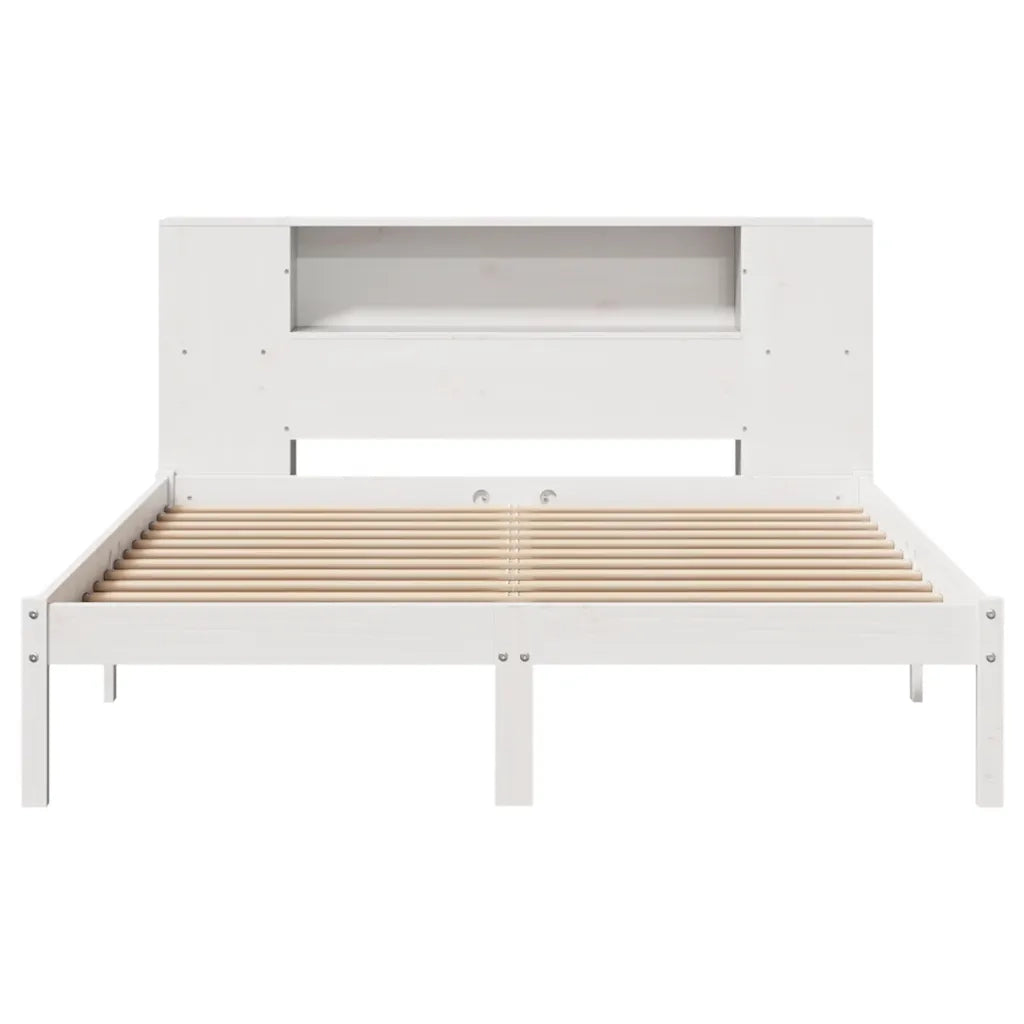 Letto Libreria senza Materasso Bianco 120x190 cm Legno di Pino 3321533
