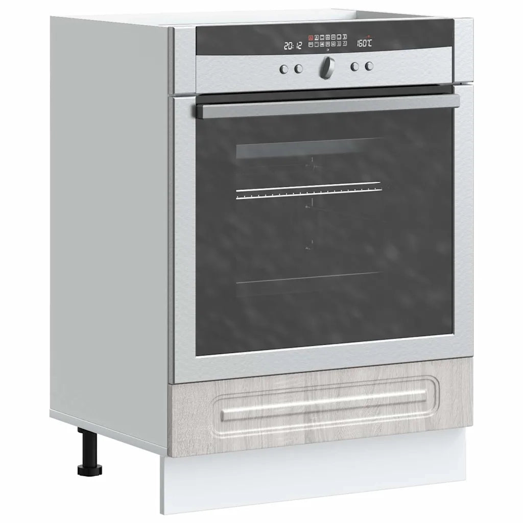 Pensile da cucina | Armadio Forno Kalmar Grigio Sonoma Legno Multistrato