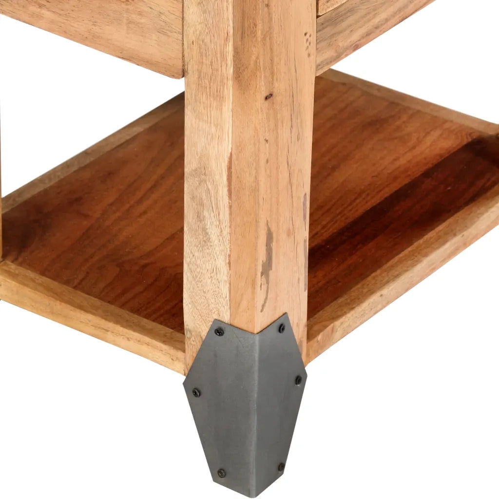 Comodino 40x30x51 cm in Legno Massello di Acacia 282749
