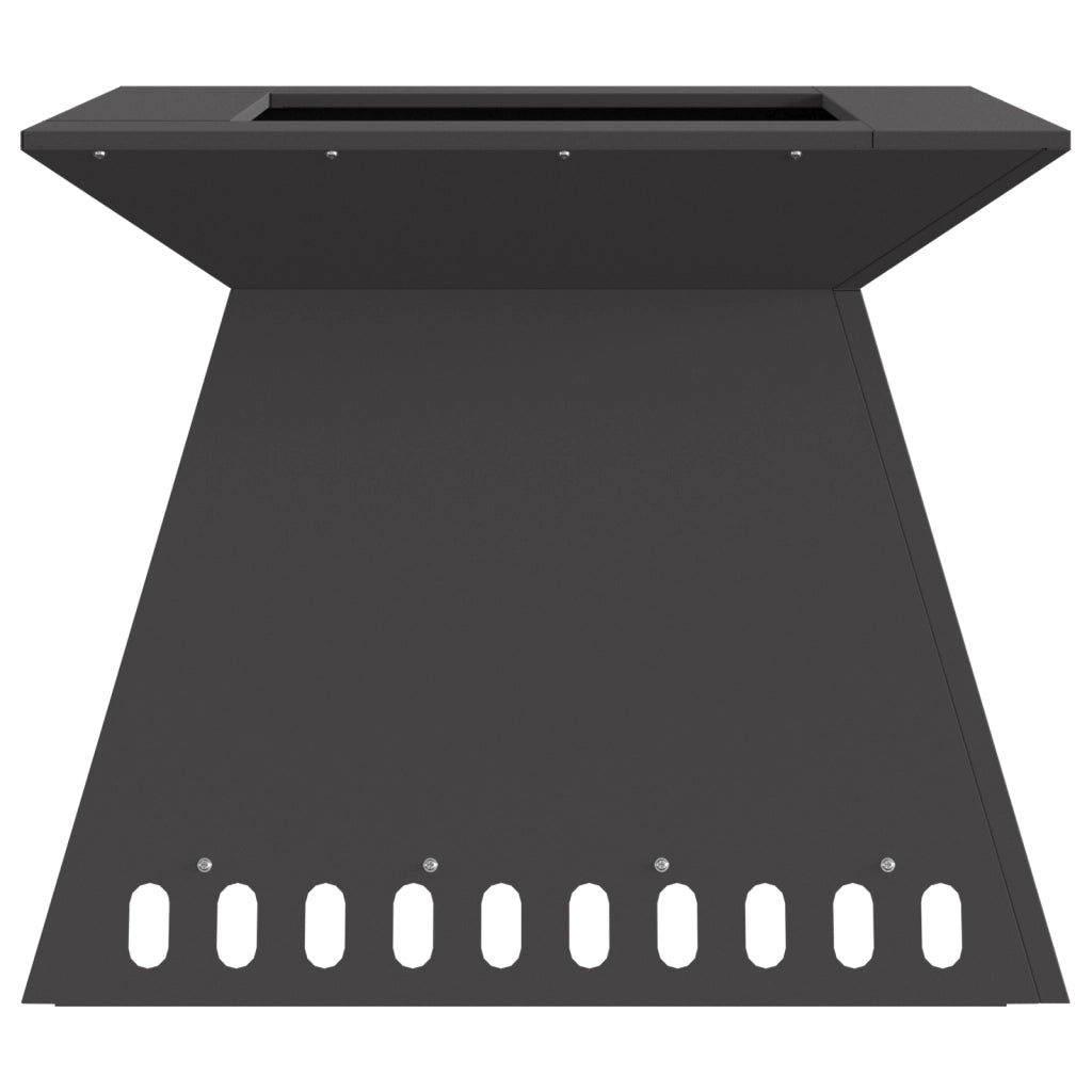 Focolare Nero 60x60x50 cm Acciaio